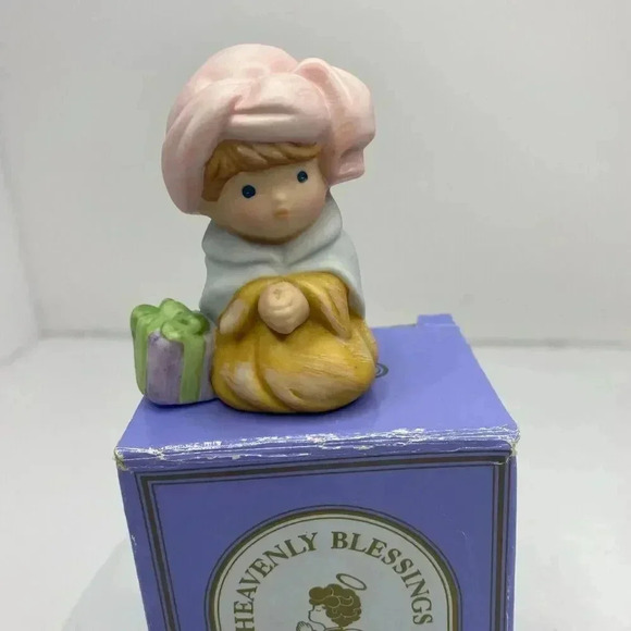 Vintage Avon Nativity Heavenly Blessings Melchior Magi Box 1986 Three Wise Men - Picture 1 of 10